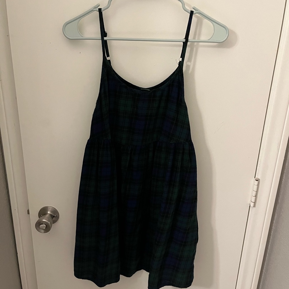 Short plaid bubble dress
